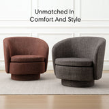 Hera Upholstered Swivel Barrel Chair (1-Piece)