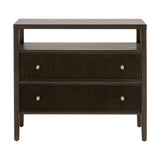 Highland Open Shelf 2-Drawer Nightstand
