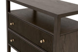 Highland Open Shelf 2-Drawer Nightstand