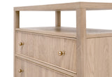 Highland Open Shelf, 2-Drawer Nightstand
