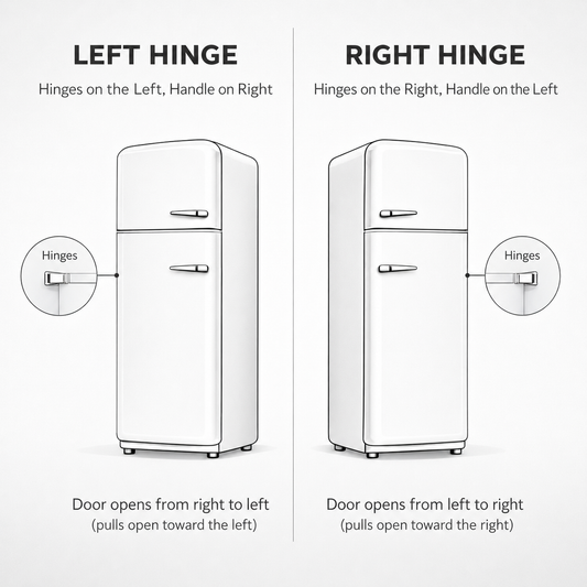 Retro-Style Refrigerator (12 cu ft, Left Hinge) - Pastel Blue