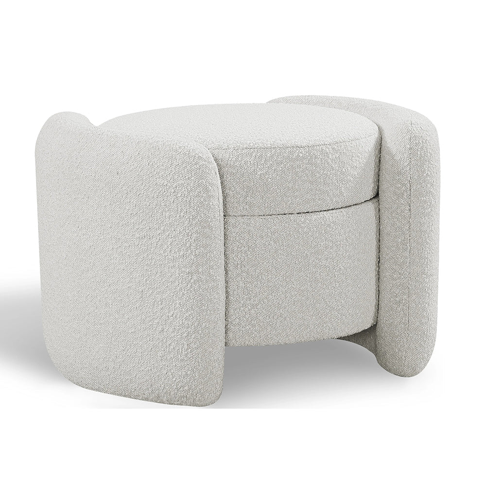 Horizon Boucle Fabric Ottoman