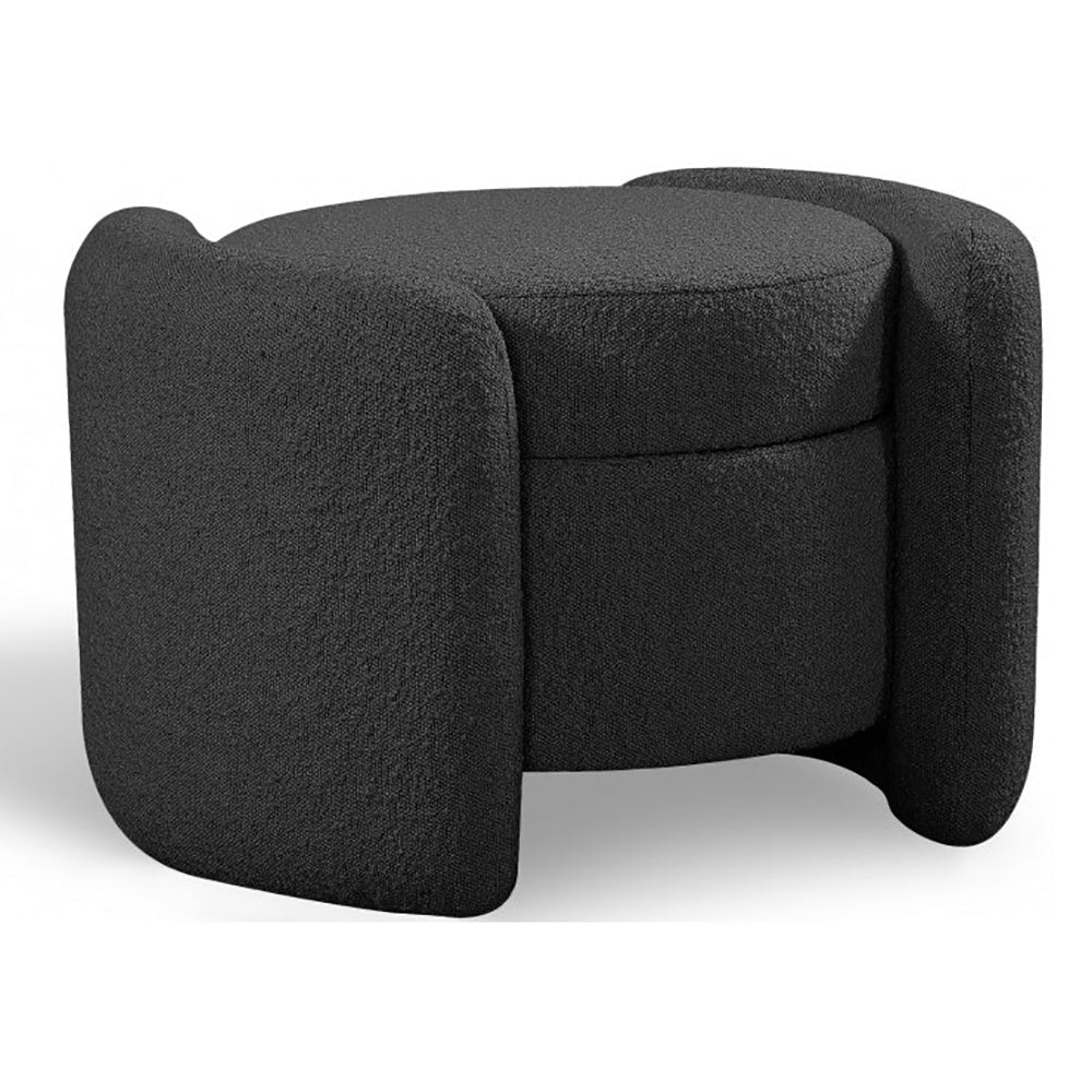 Horizon Boucle Fabric Ottoman