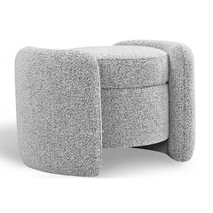 Horizon Boucle Fabric Ottoman