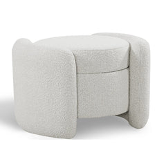 Horizon Boucle Fabric Ottoman