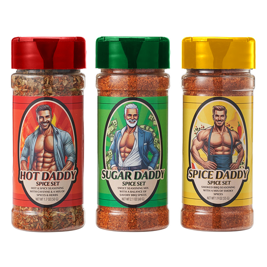 Spice Rub BBQ Gift Set - Hot Daddy, Sugar Daddy, Spice Daddy Barbecue Seasoning