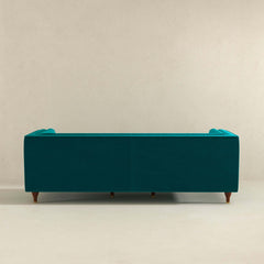 Evelyn Mid Century Modern Teal Velvet  Luxury Chesterfield Sofa