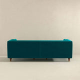 Evelyn Mid Century Modern Teal Velvet Luxury Chesterfield Sofa