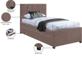 Hudson Twin Trundle Bed – Luxurious Vegan Leather, Space-Saving Design for Kids' and Teen Rooms