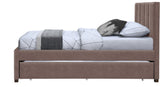 Hudson Twin Trundle Bed – Luxurious Vegan Leather, Space-Saving Design for Kids' and Teen Rooms