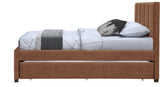 Hudson Twin Trundle Bed – Luxurious Vegan Leather, Space-Saving Design for Kids' and Teen Rooms