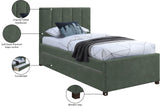 Hudson Twin Trundle Bed – Luxurious Vegan Leather, Space-Saving Design for Kids' and Teen Rooms