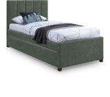Hudson Twin Trundle Bed – Luxurious Vegan Leather, Space-Saving Design for Kids' and Teen Rooms