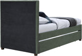 Hudson Twin Trundle Bed – Luxurious Vegan Leather, Space-Saving Design for Kids' and Teen Rooms