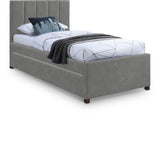 Hudson Twin Trundle Bed – Luxurious Vegan Leather, Space-Saving Design for Kids' and Teen Rooms