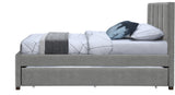 Hudson Twin Trundle Bed – Luxurious Vegan Leather, Space-Saving Design for Kids' and Teen Rooms