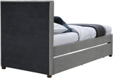 Hudson Twin Trundle Bed – Luxurious Vegan Leather, Space-Saving Design for Kids' and Teen Rooms