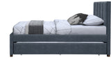 Hudson Twin Trundle Bed – Luxurious Vegan Leather, Space-Saving Design for Kids' and Teen Rooms