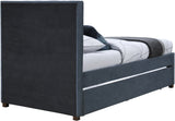 Hudson Twin Trundle Bed – Luxurious Vegan Leather, Space-Saving Design for Kids' and Teen Rooms