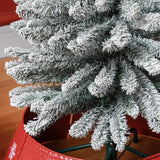 HOMCOM 5ft Artificial Christmas Tree, Snow Flocked Branches, Metal Base, Pencil Xmas Tree