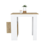 Stirling Kitchen Island with Spacious Top Surface, Push-to-Open Cabinet, Three Side Storage Shelves and Modern Multi-Functional Design for Meal Prep, Dining Convenience and Enhanced Everyday Kitchen Organization