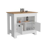 Arlet Kitchen Island With Two Drawers, One Shelf