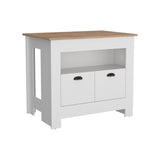 Arlet Kitchen Island With Two Drawers, One Shelf