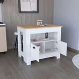 Arlet Kitchen Island With Two Drawers, One Shelf
