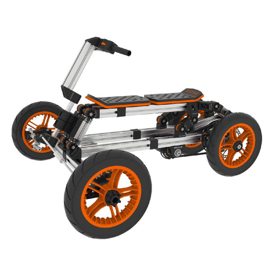 Modular Electric Innovation Kart, High-Strength Material, for Outdoor Sports and Parent-Child Interaction, 24.41"x16.14"x11.81", Silver