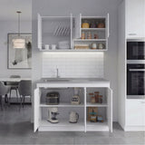 Napoleon Kitchen Cabinet Set for Home Kitchen Storage and Organization, Multi-Unit Cabinet Solution with Clean Design for Pantry and Prep Areas, Modern Style, White Finish