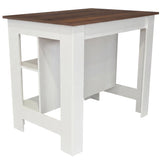 Tuhome Cala Kitchen Island with Spacious Tabletop, Three Open Storage Shelves, Four Sturdy Legs and Comfortable Meal Prep Workstation Design for Modern, Functional and Organized Everyday Culinary Spaces