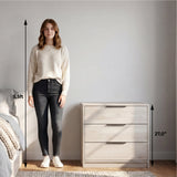 Tuhome Kaia 3 Drawers Dresser with Spacious Storage, Modern Superior Top for Décor, Functional Bedroom Organizer for Clothing and Essentials, Contemporary Space-Saving Furniture with Metal Hardware