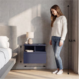 TUHOME Adele Floating Nightstand with Single Drawer and Two Lower Storage Shelves, Wall-Mounted Space-Saving Bedside Organizer for Modern Bedrooms, Compact Display and Storage Solution for Essentials and Decorative Items