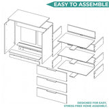 Tuhome Kaia 3 Drawers Dresser with Spacious Storage, Modern Superior Top for Décor, Functional Bedroom Organizer for Clothing and Essentials, Contemporary Space-Saving Furniture with Metal Hardware