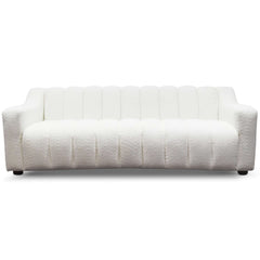 Marcus Mid-Century Modern Luxury Tight Back Cream Boucle Couch