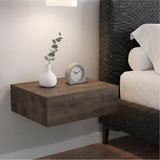TUHOME Milano Floating Nightstand with Wall-Mounted Design, Spacious Storage Drawer and Upper Display Surface Offering Minimalist Space-Saving Organization and Durable Engineered Wood Construction for Modern Bedroom Interiors