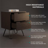 Tuhome Augusta 2 Nightstand with Two Spacious Drawers, Compact Bedroom Storage Cabinet, Modern Functional Bedside Table for Organizing Essentials, Durable Design for Small Spaces, Contemporary Nightstand Solution