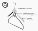 Orderly™ Set of 2 Ecru Long Garment Hangers