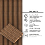 Modern MDF Wall Panel - Textured Surface for Noise Reduction, Honey Oak Finish, 0.71" Depth, 7.94" Width, 96.06" Height, Easy Installation