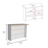 Fendi Kitchen Island with Spacious Countertop, Open Lower Shelves, Storage Cabinet and Versatile Multi-Use Design for Meal Preparation, Coffee Station Organization, Modern Home Convenience and Everyday Kitchen Efficiency