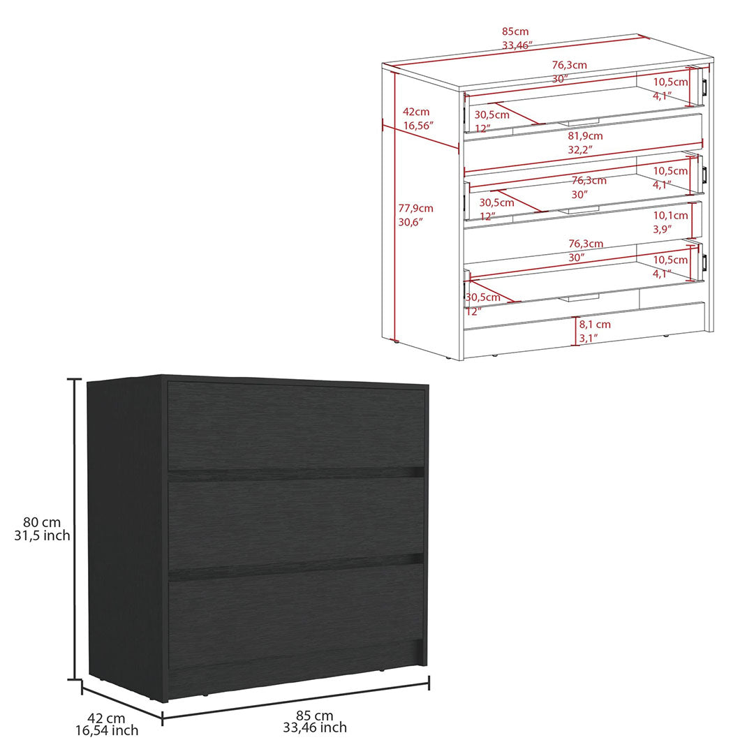 Austin Three Drawer Dresser, Pull Out Mechanism