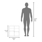 TUHOME Duma 21.1-Inch High by 19.7-Inch Wide Mirror Medicine Cabinet with One Door, Four Interior Shelves and Integrated Towel Rack, Wall-Mounted Storage Organizer for Bathroom or Kitchen Essentials