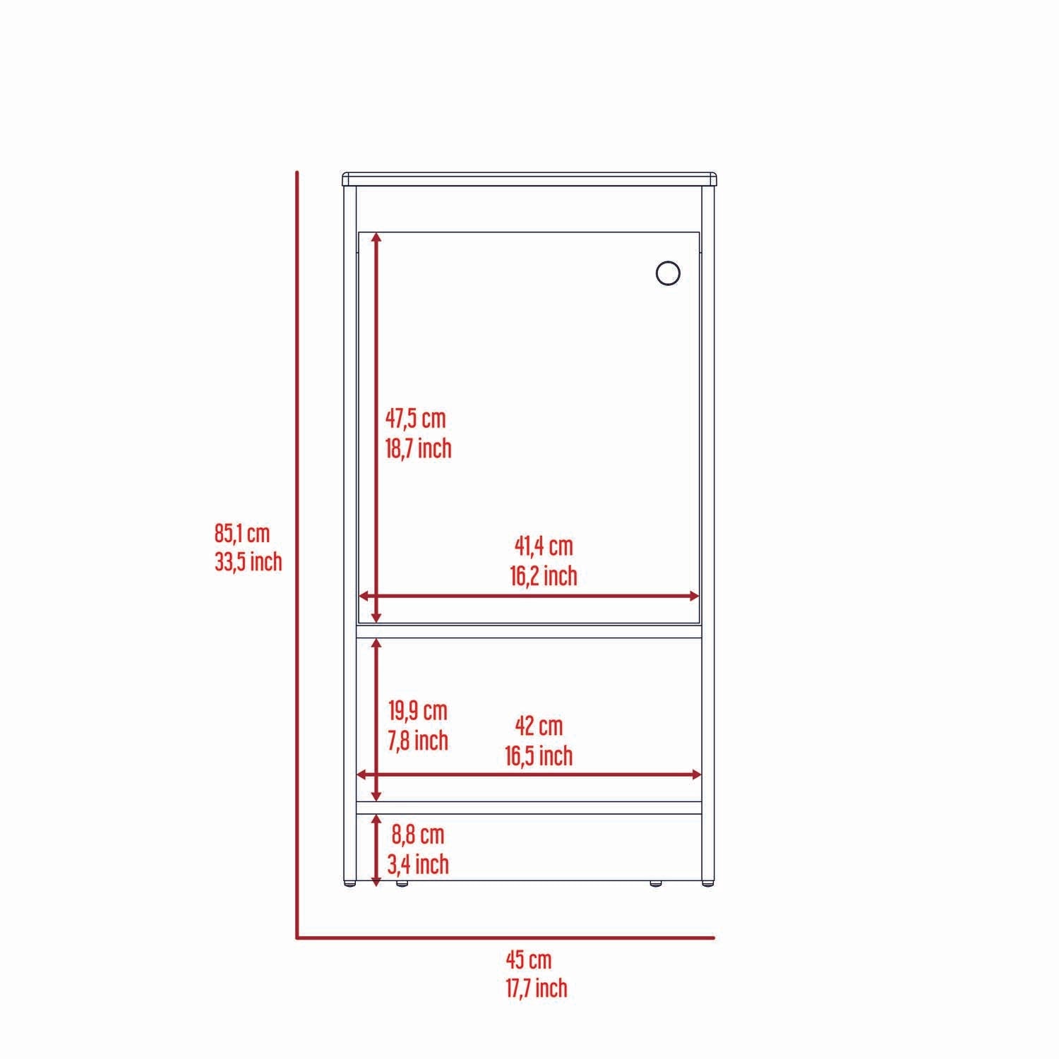 Bravos Bathroom Vanity, Sink, Two Shelves, Single Door Cabinet