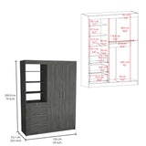 Armoire Kenya 3 Drawers, Four Shelving and Large Storage