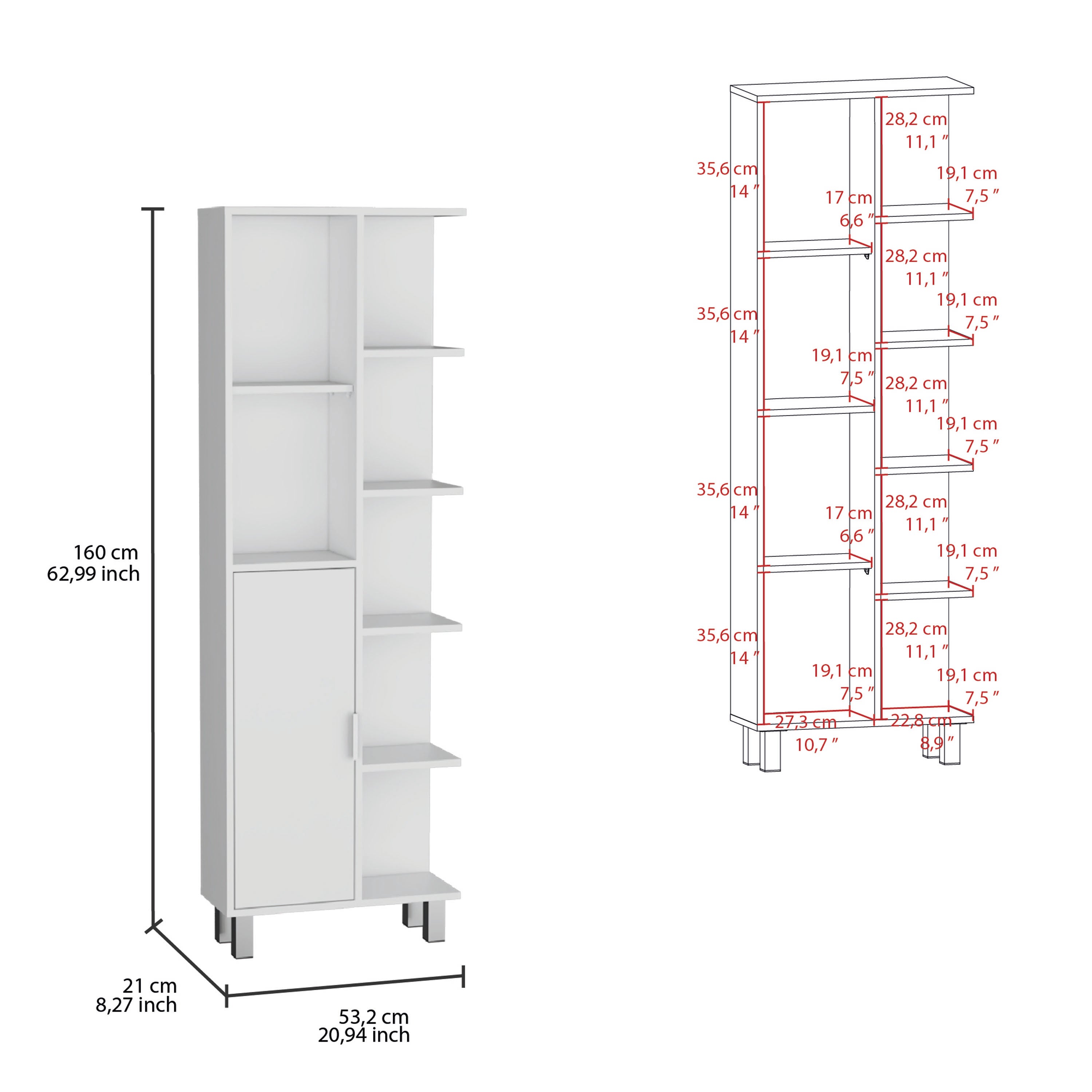 Tain Linen Cabinet