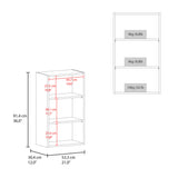 TUHOME Eco 36" High Open 3-Tier Wall Cabinet with Vertical Shelves, Modern Wall-Mounted Storage Unit for Bedroom, Office, Living Room or Garage, Compact Cube Shelf Organizer for Books, Décor, Toiletries and Everyday Essentials