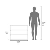 TUHOME Wally 36" Wide x 30" High 3-Tier Open Wall Cabinet, Modern Wall Shelf and Storage Organizer for Bedroom, Office, Living Room or Garage, Deep Cube Shelf System for Decor Display and Everyday Home Organization