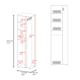 Austin Tall Freestanding Kitchen Pantry and Cabinet with Open Space for Microwaves or Coffee Station, One Superior Cabinet, One Low Storage Cabinet and Open Shelf
