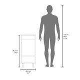 Bethel Free-Standing Bathroom Vanity Cabinet with Integrated Resin Sink Basin, One Access Door and Two Interior Shelves, Functional Storage for Toiletries, Compact Design for Small Bathrooms or Powder Rooms