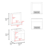 TUHOME Blake Bathroom Mirror Cabinet with Wall-Mounted Design and Two Interior Storage Shelves, Modern Space-Saving Solution for Organizing Toiletries, Personal Care Items and Everyday Essentials in Contemporary Home Bathrooms